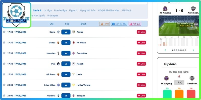 Lịch Thi Đấu Bóng Đá Mới Nhất Cập Nhật Đầy Đủ Mỗi Ngày 3 Serie A – Thời gian diễn ra các trận cầu hấp dẫn
